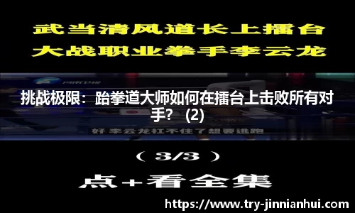 挑战极限：跆拳道大师如何在擂台上击败所有对手？ (2)